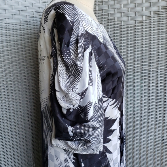80s Pure Argenti flounce sleeve dress - Picture 3 of 8